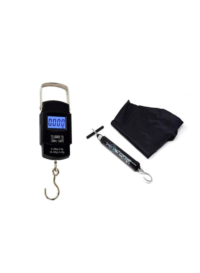 MCP Healthcare Digital 50kg Weighing Scale& Analogue 5kg Baby Hanging Scale Combo With SS Hook Weighing Scale (Black) - Image 1